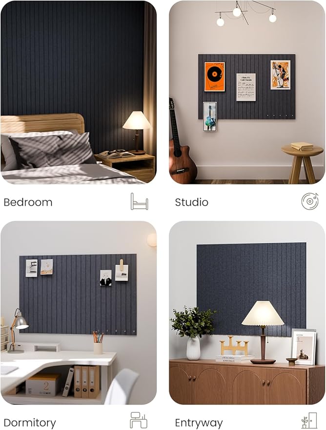 Fluxynara Large Felt Bulletin Board 36" x 24" Cork Board Alternative-6 Pack - Image 6
