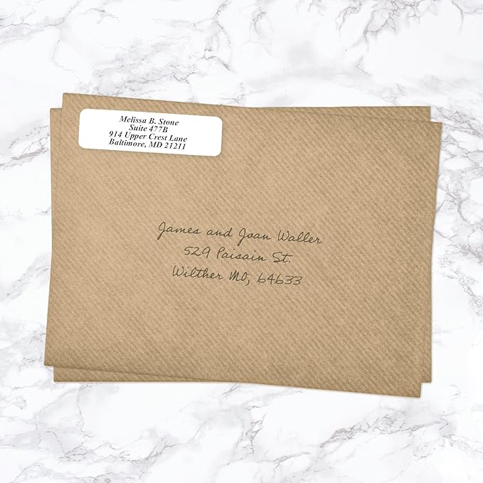 White Personalized Return Address Labels Without Dispenser - Image 4