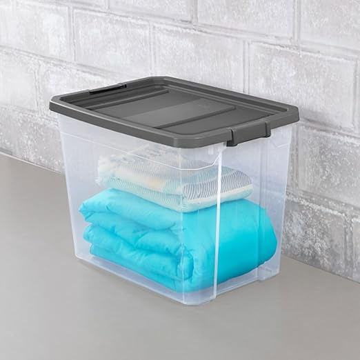 Sterilite 8-Pack Modular Stacker Box, Durable Clear Plastic Storage Bins - Image 5
