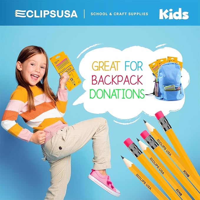 E-CLIPS USA Pre-Sharpened Pencils Bulk Pencil #2 School Supplies Bulk Number 2 - Image 5