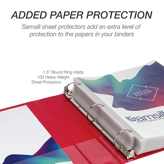 Samsill 1.5 Inch 3 Ring Binder, Made in USA, Economy Round Ring, 325 Sheet - Image 7