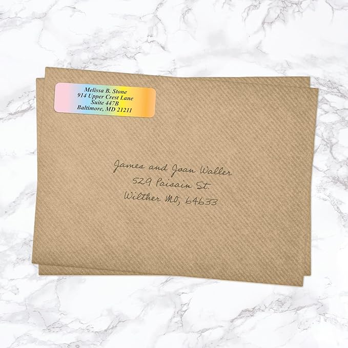 Cascading Rainbow Medley Personalized Return Address Labels - Image 4