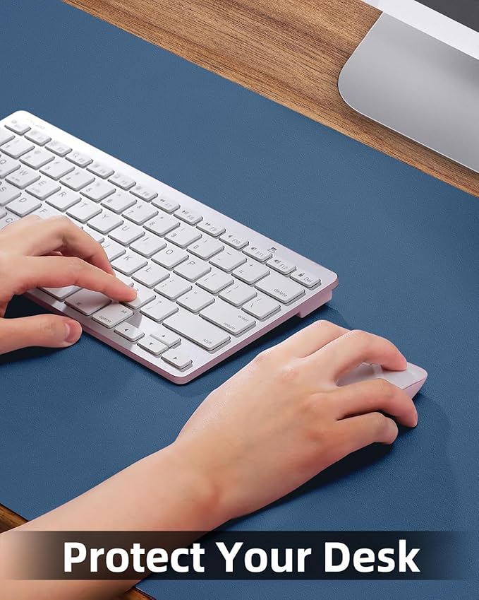 Leather Desk Pad Protector, Large Desk Mat, Mouse Pad, Non-Slip PU Leather Desk - Image 3