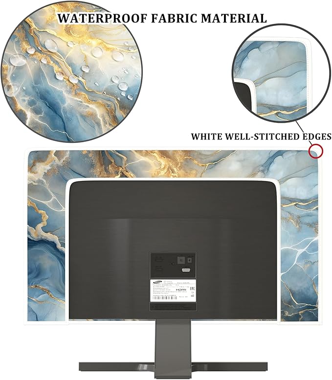 Baocicco Gold Blue Waterproof Screen TV Cover 80 Inch Modern Full Body Covers - Image 3