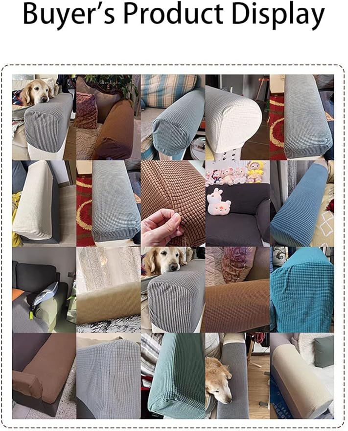 Premium Polyester Sofa Arm Cover, Scratch Resistant Protector Covers, Elastic - Image 6