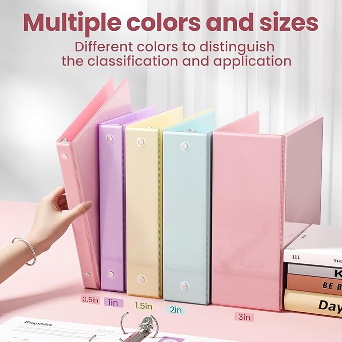 SUNEE 3 Ring Binder 1.5 Inch 1 Pack - Image 5