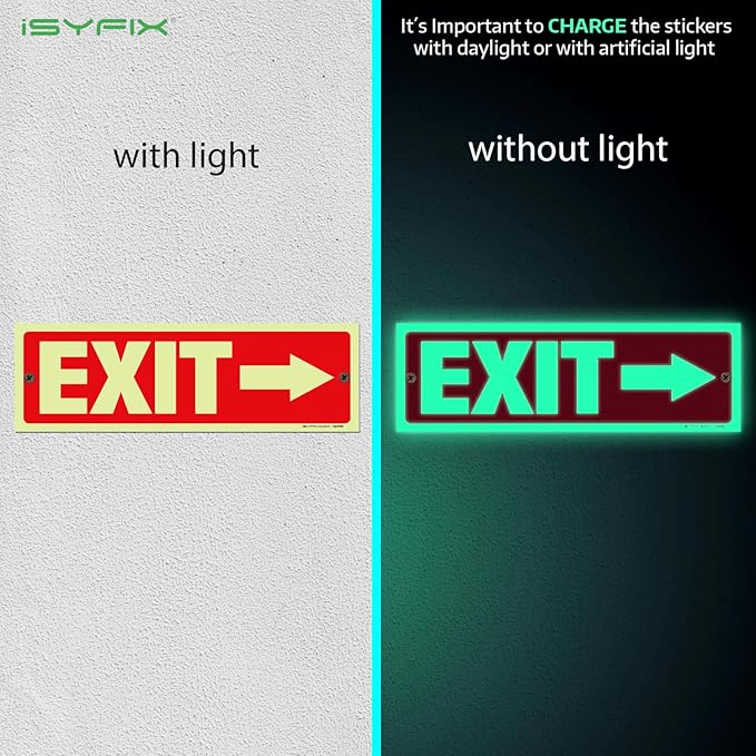 iSYFIX Exit Signs with Directional Right Arrow - Image 2
