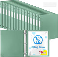 Henoyso 16 Pcs 3 Ring Binder 0.5 Inch Round Fits Letter Size 8.5'' x 11'' Paper by Henoyso