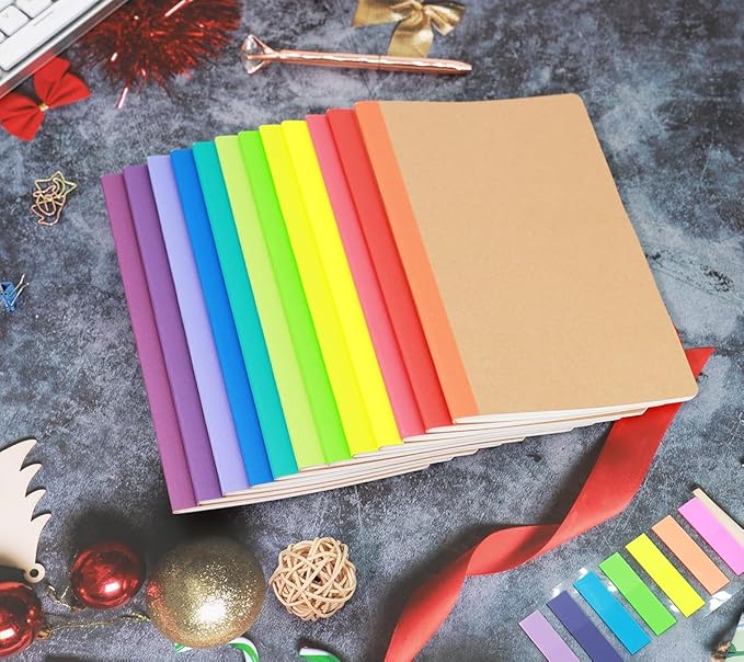 Zegrox 24 Pack A5 Kraft Notebooks, 60 Blank Pages Travel Journal Bulk, Soft - Image 4