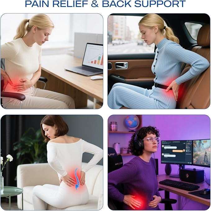 Skechers Lumbar Support Pillow for Office Chair, Memory Foam Lumbar Pillow - Image 7