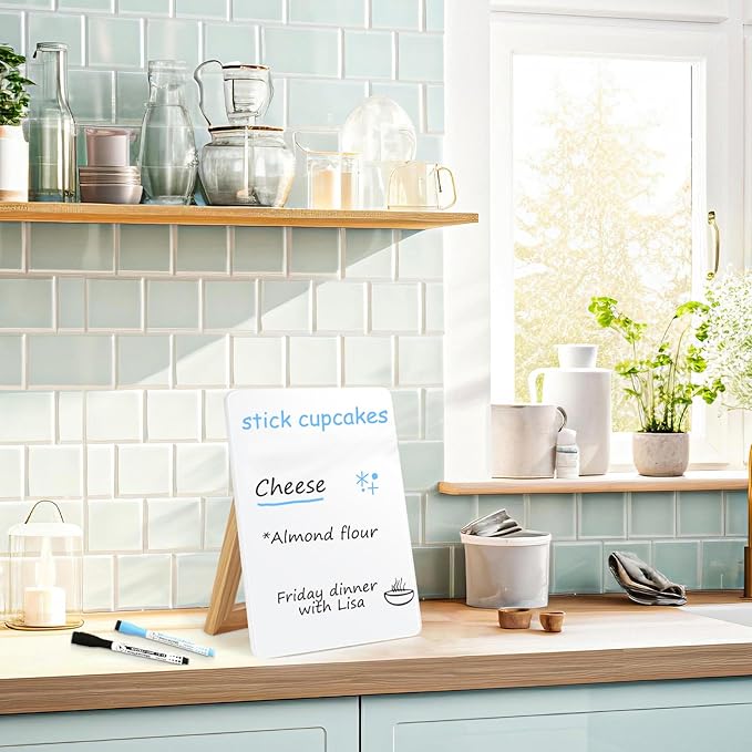 WALGLASS Desktop Glass White Board 9.5"x 6.7" - Image 6
