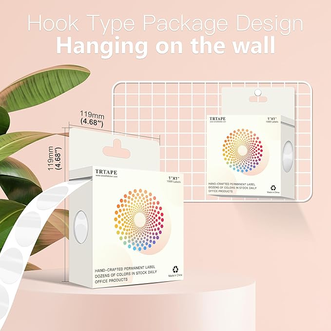 1 Inch Round Color Coding Labels, 1000 Dots Per Roll Transparent Color Coded - Image 3
