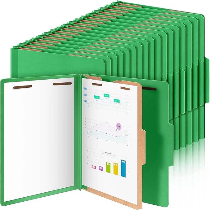 Skyygemm 60 Pcs Classification Folders Letter Size, 1 Divider Pressboard File by Skyygemm