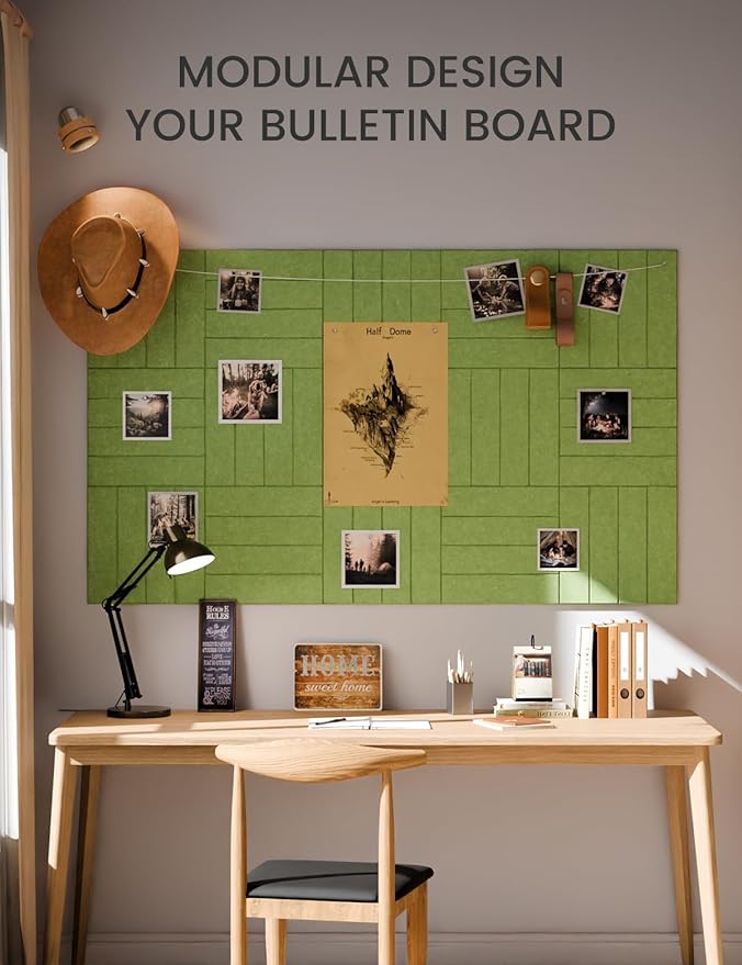 Fluxynara Felt Bulletin Board Tiles Large 48" x 36" Cork Board Alternative-6 - Image 5