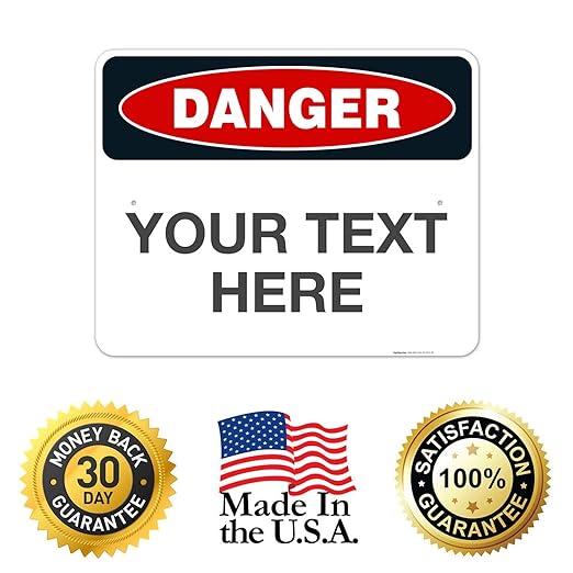 Custom Danger Sign, OSHA Sign, 24x30 Inches, Rust Free .063 Aluminum, Fade - Image 8