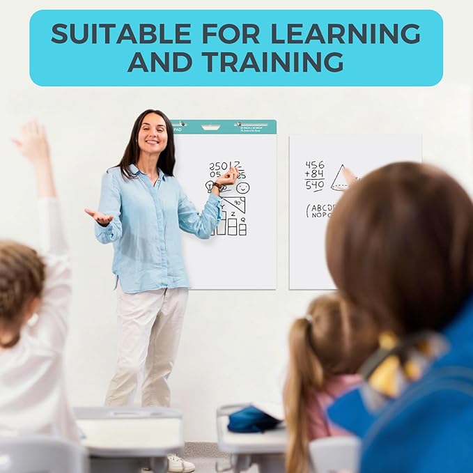FAHKNS Sticky Easel Pad，Large 25x30 Inch Self-Adhesive Teacher'S Flip Chart - Image 6