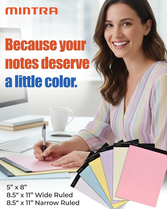 Mintra Office Legal Pads, 5in x 8in, Narrow Ruled)) - Image 9