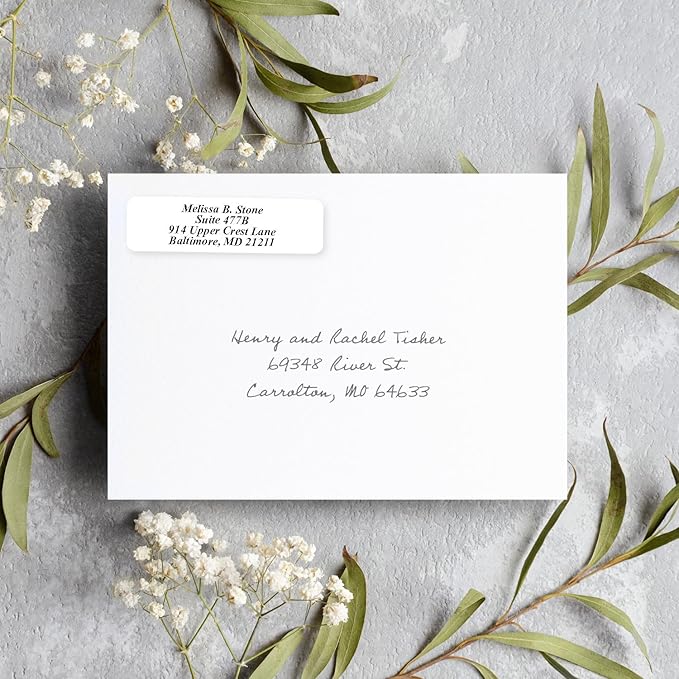 White Personalized Return Address Labels - Image 3