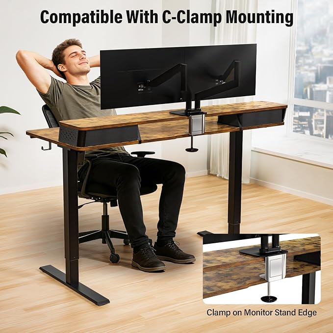 Kingant 48 x 24 Inch Electric Standing Desk - Image 8