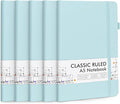 feela 5 Pack Notebooks Journals Bulk, Hardcover Notebook Classic Ruled Lined by feela