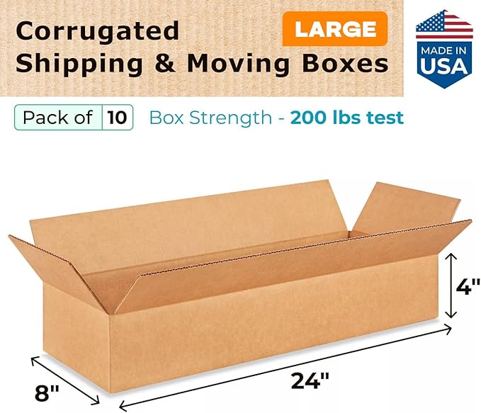 Large Shipping & Moving Boxes 24x8x4 inches - Image 2