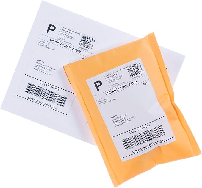 8.5" x 5.5" Half Sheet Self Adhesive Shipping Labels by RBHK