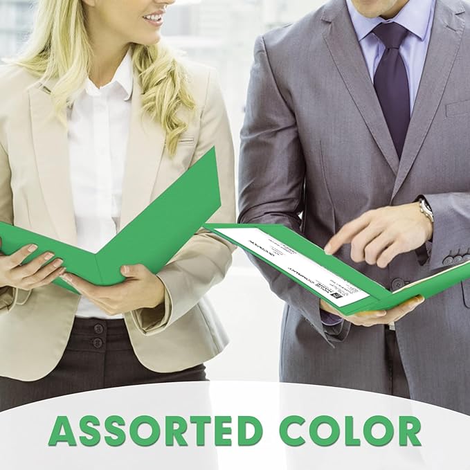 Two Pocket Folders, PANDRI 30 Pack 2 Pocket Folders, Letter Size Paper File - Image 6
