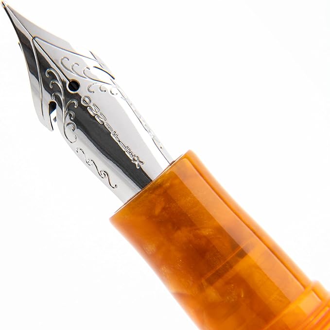 Conklin All American Fountain Pen in Sunburst Orange – Broad Nib, Vibrant - Image 2