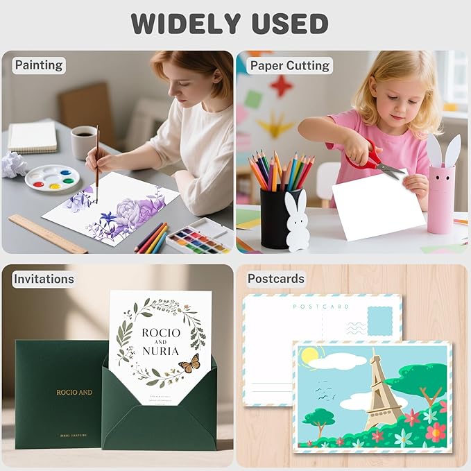 White Cardstock 8.5 X 11, 40 Sheets Card Stock, 75lb/ 200gsm Copy Paper - Image 7
