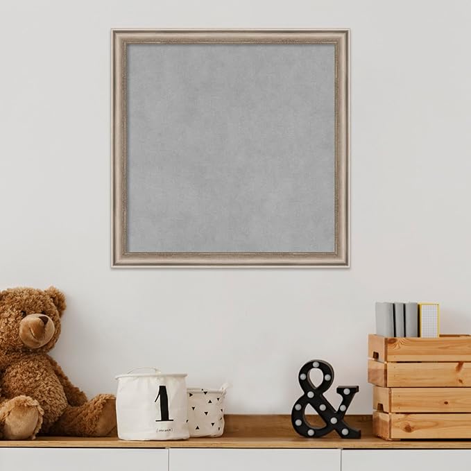 Amanti Art Silver Framed Magnetic Board 18x18 Small Vision Board - Image 6