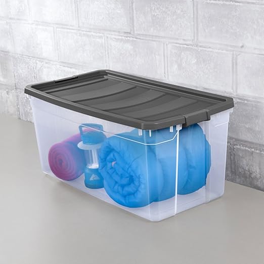 Sterilite 9-Pack Modular Stacker Box, Durable Clear Plastic Storage Bins - Image 5