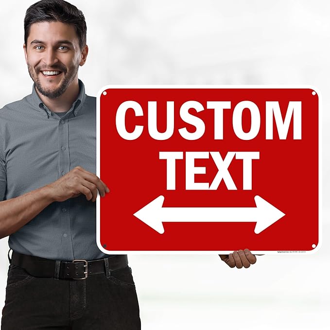 Custom Arrow, Custom Directional Sign, Two way Arrow, 18x24 Inches, 55 mil - Image 2