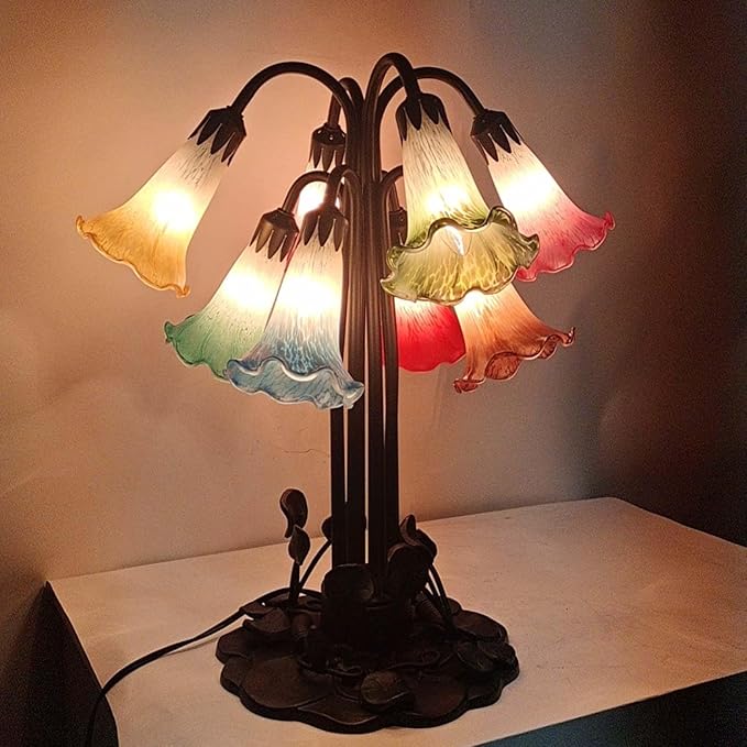 Bieye LS103S Lily Flower Blown Glass Lampshade - Image 4