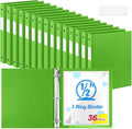 Henoyso 36 Pcs 3 Ring Binder 0.5 Inch Round Fits Letter Size 8.5'' x 11'' Paper by Henoyso