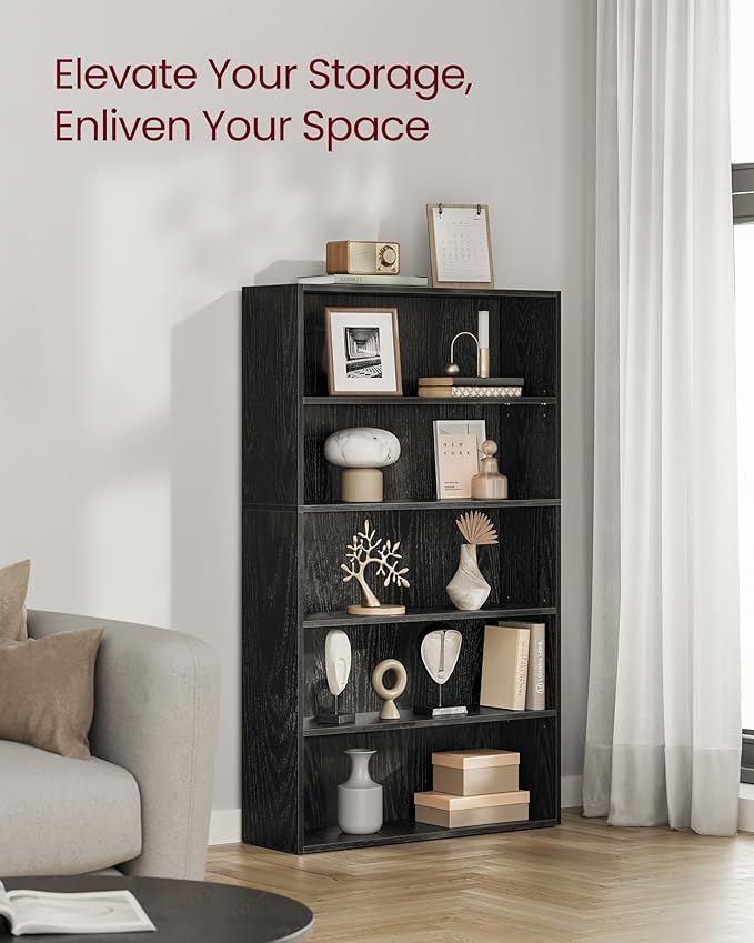 VASAGLE Set of 2 Bookshelves, 30 Inches Wide, 5-Tier Open Bookcases - Image 4