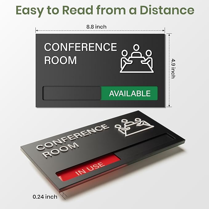 Studio Room Door Sign, Do Not Disturb Signs, In Use Available Office Slider - Image 3