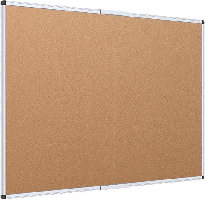 VIZ-PRO Cork Bulletin Board/Foldable Noticeboard, 36 X 24 Inches by VIZ-PRO