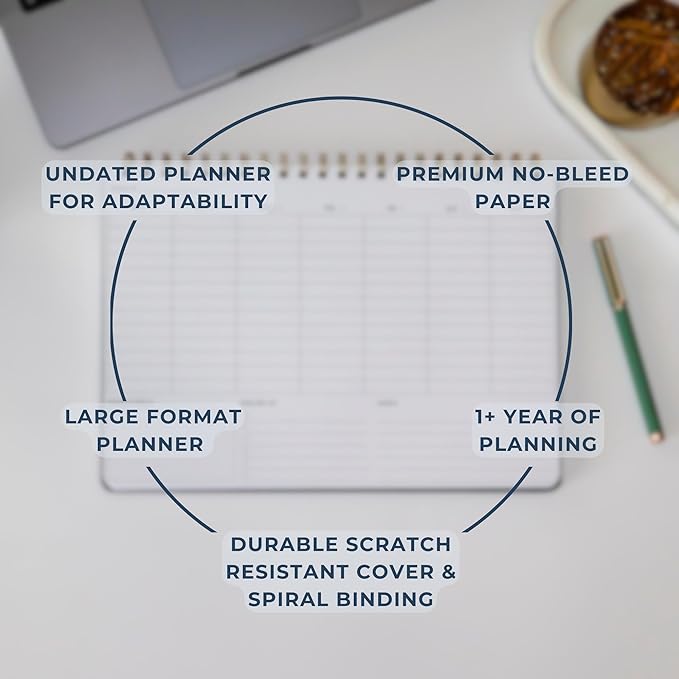 Merely Home | Durable & Sleek | Undated Daily and Weekly Planner | 8.25" x - Image 4