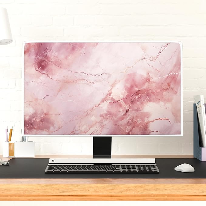 Baocicco Fashion Pink Marble Waterproof Television Cover 45, 48 Inch Full Body - Image 4
