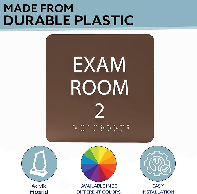 6" X6" Exam Room 2 Sign - Image 2
