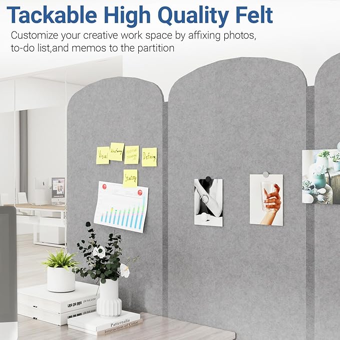 Natwind 5 Panel 122.8 x 71 in Office Room Privacy Protect Space Divider - Image 8