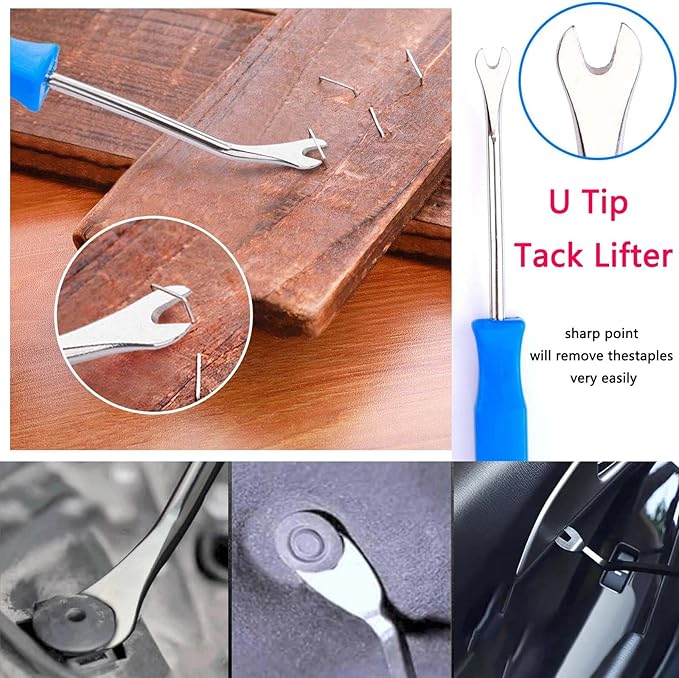 PUWANY 3pcs Upholstery Staple Remover Tool Includes Nail Puller Staples Puller - Image 7