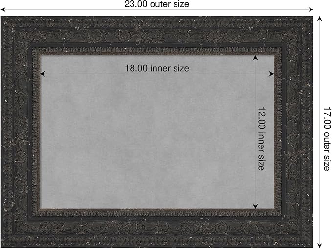 Amanti Art Black Framed Magnetic Board 17x23 Small Vision Board - Image 2