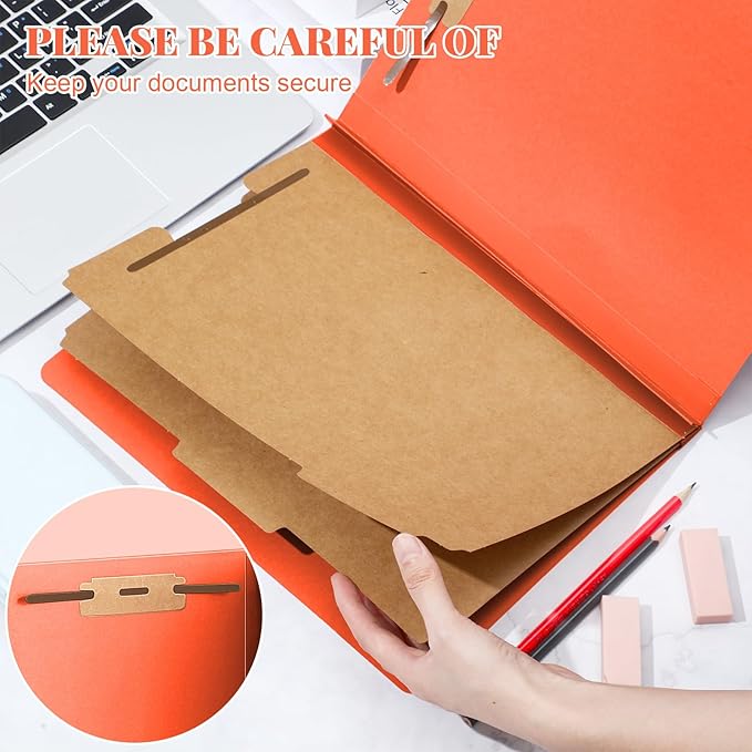 Skyygemm 48 Pcs Classification Folders Letter Size, 2 Divider Pressboard File - Image 4
