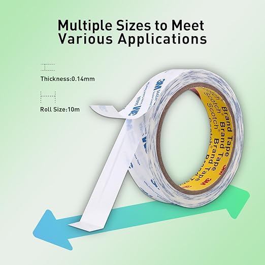 Double Sided Tape 9448A 1" x 33Ft Pack of 2 Made of 3M Super Sticky Adhesive - Image 5