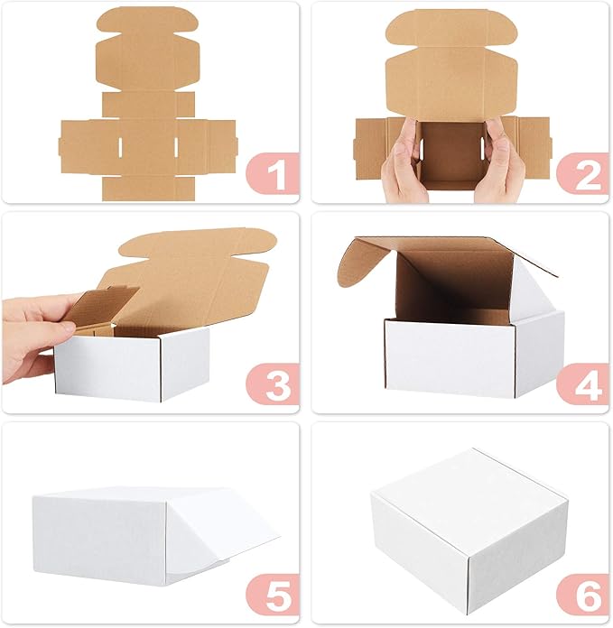 Eupako 7x5x2 Shipping Boxes Small Corrugated Cardboard Box - Image 3
