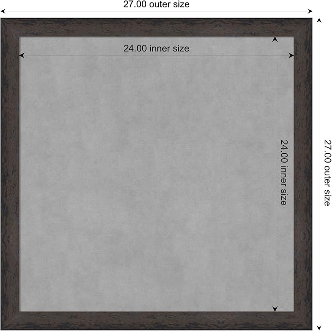 Amanti Art Black Framed Magnetic Board 27x27 Medium Vision Board - Image 3