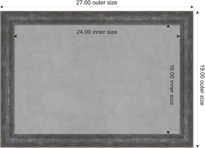 Amanti Art Grey Framed Magnetic Board 19x27 Medium Vision Board - Image 4
