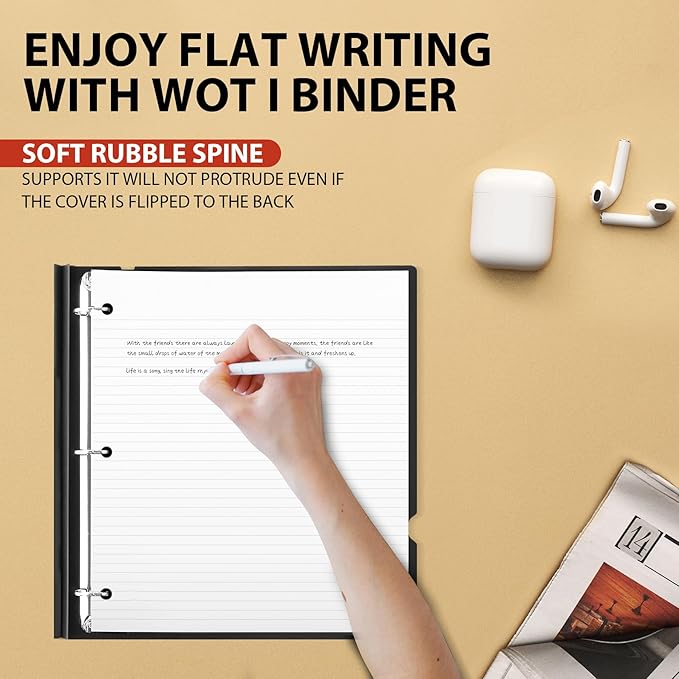 WOT I 4-Pack Telescoping 3 Ring Binder, Expandable Flexible Binder - Image 4