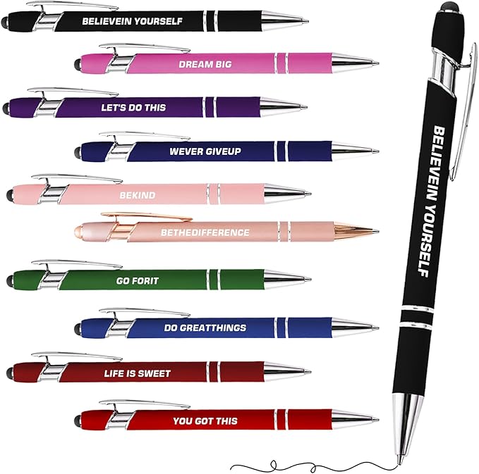 CRME 10pcs Motivational Pens Funny Pens - Image 2